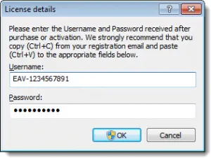 فعال سازی محصولات خانگی Eset بر روی پلتفرم ویندوز با استفاده از نام کاربری و رمز یا لایسنس 6