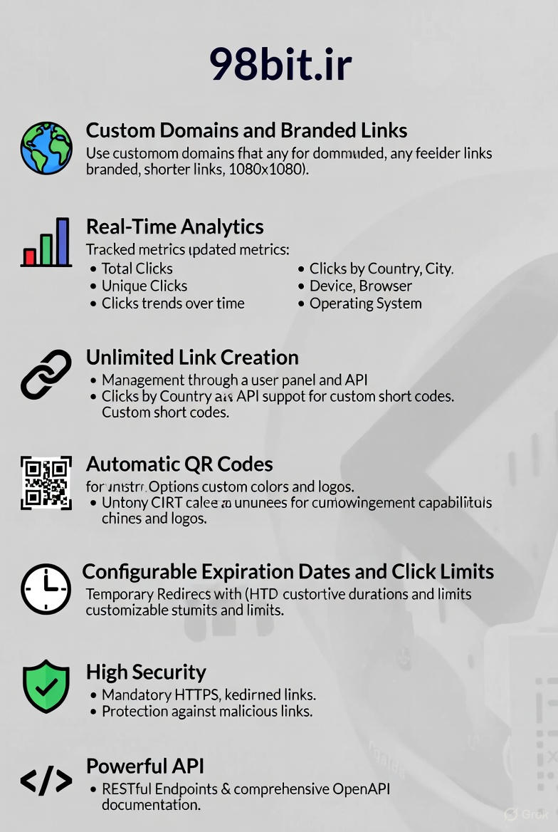 98bit-link-shortner سرویس کوتاه کننده لینک 98bit.ir